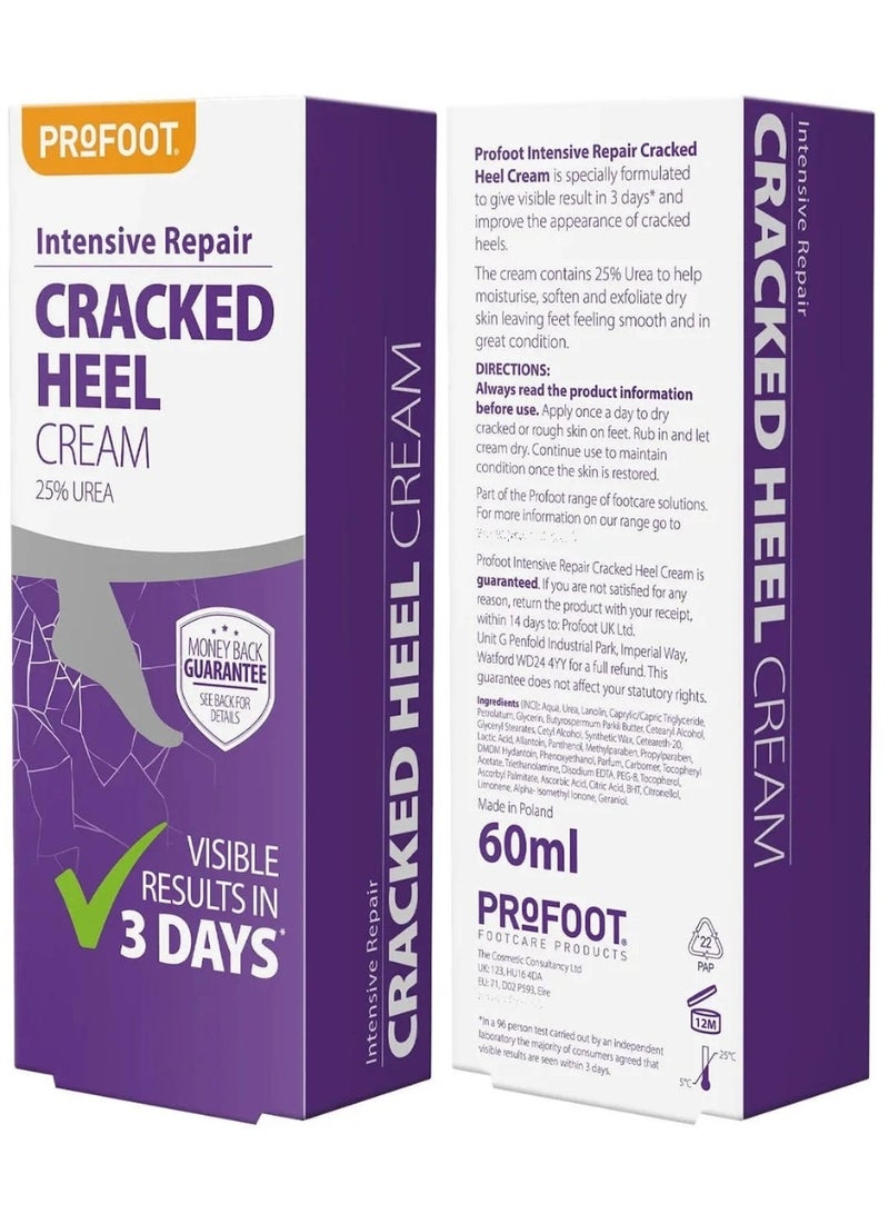 ProFoot Intensive Repair Cracked Heel Cream 25% Urea Visible Results In Just 3 Days 60 ML - Image 2